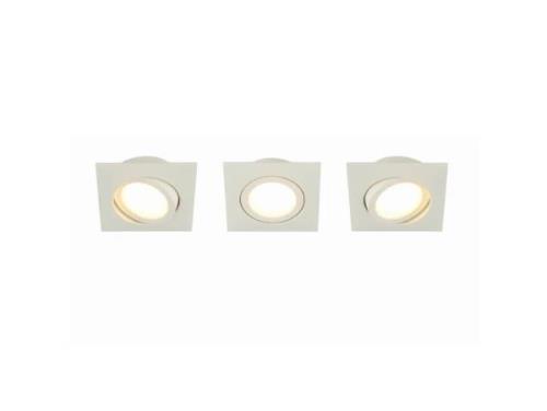 Lindby - Andrej Square LED Einbauspots 3 pcs. White