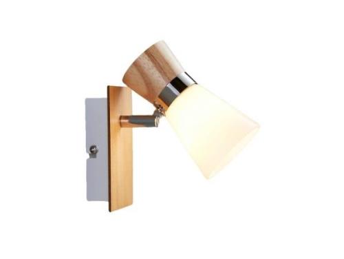 Lindby - Vivica Wandleuchte White/Light Wood/Chrome