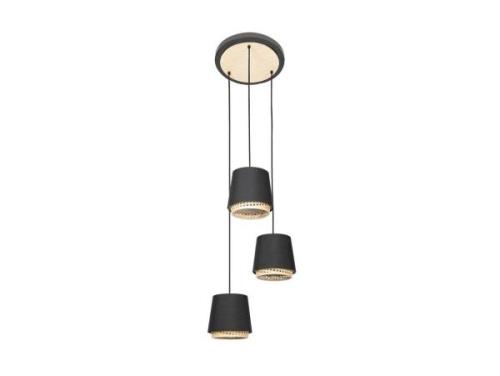 Lindby - Ananya 3 Round Pendelleuchte Black