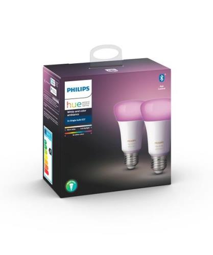 Philips - Hue White/Color 9W Bluetooth E27 Leuchtmittel 2 pcs. Hue