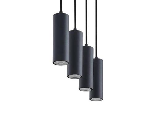 Lindby - Maniva 4 Pendelleuchte Black/Wood