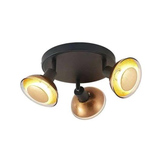 Lindby - Erin Round 3 Deckenleuchte Black/Gold