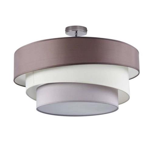 Lindby - Melia Deckenleuchte Grey-Brown/White/Grey/Chrome