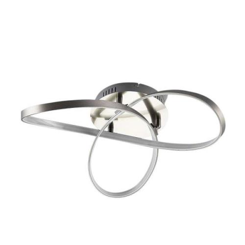 Lindby - Saliha Deckenleuchte Nickel/White Lindby