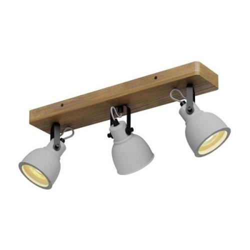 Lindby - Mirka 3 Deckenleuchte Grey/Dark Wood