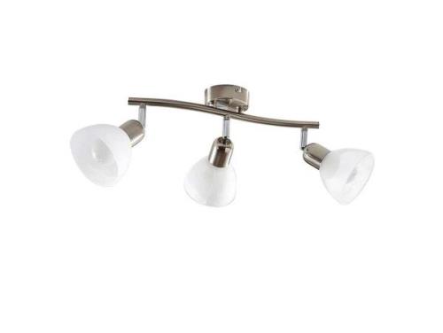 Lindby - Paulina 3 LED Deckenleuchte White Alabaster/Satin Nickel