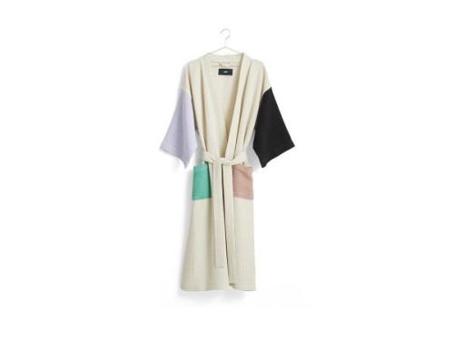 Hay - Waffle Bathrobe Off-White/Multi