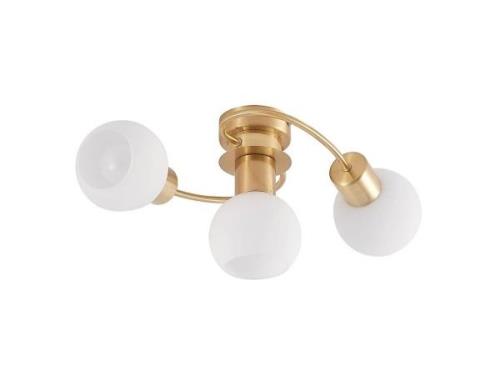 Lindby - Ciala 3 Deckenleuchte Brass/Opal Lindby