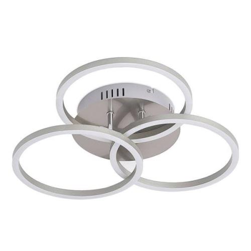 Lindby - Qiana Round Deckenleuchte LED Nickel Lindby