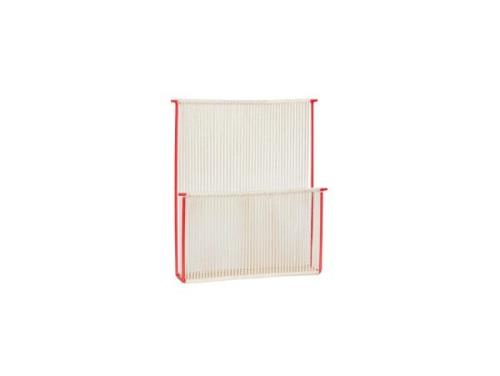 Hübsch - String Wall Magazine Holder Red/White Hübsch