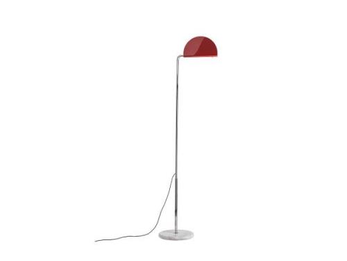 DCWéditions - Mezzaluna Stehleuchte White Marble/Red DCW