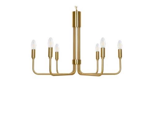 Lindby - Elanova 6 Kronleuchter Brass Lindby