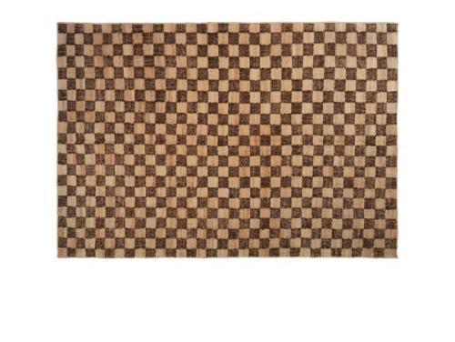 Ferm Living - Check Wool Jute Rug 140x200 Coffee/Natural