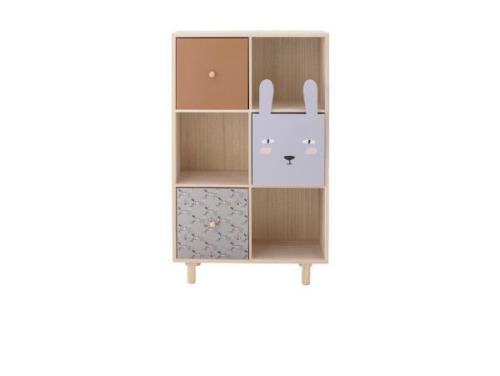 Bloomingville - Calle Bookcase w/Drawers L55 Paulownia Nature