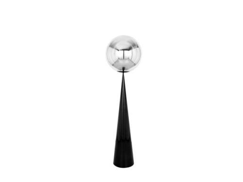 Tom Dixon - Globe Fat Stehleuchte Silver/Black