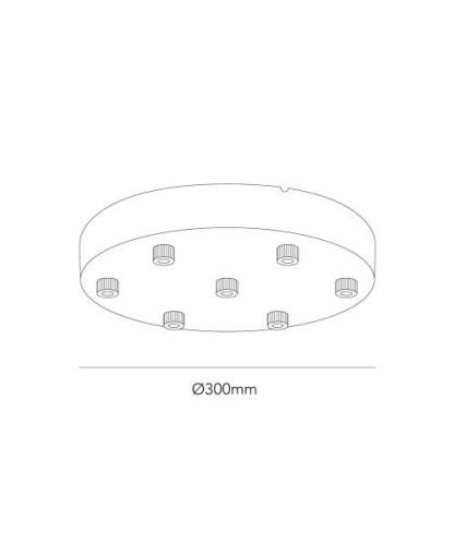 Light-Point - Ceiling Base Ø300/7 Pendelleuchten Weiß