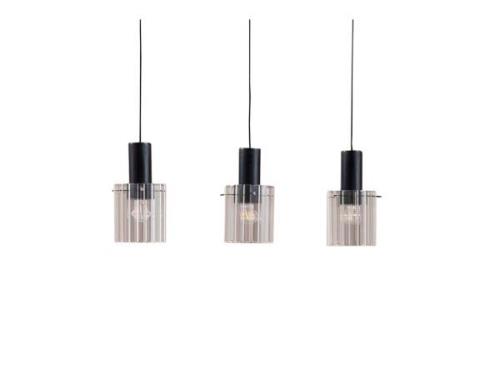 Lucande - Eirian 3 Pendelleuchte Clear/Black