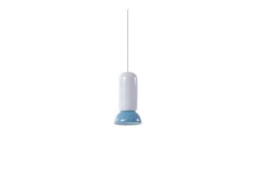 Lindby - Kerimi Pendelleuchte Creme/Blue