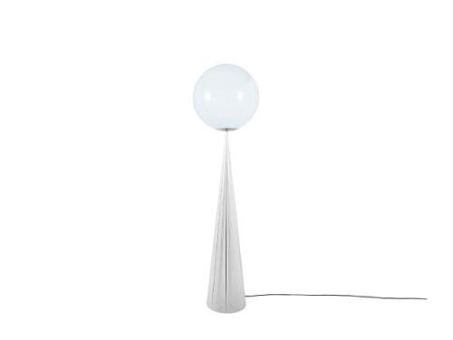 Tom Dixon - Globe Fat Stehleuchte Opal/Silver