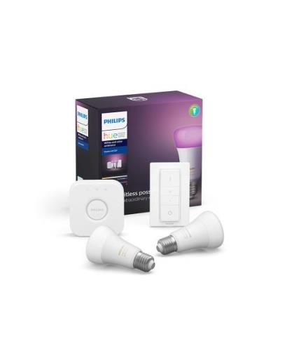 Philips Hue - White/Color Amb. Starter Kit 2 Bluetooth E27 1055lm