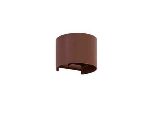 Lindby - Nivar Round LED Außen Wandleuchte Rust Brown