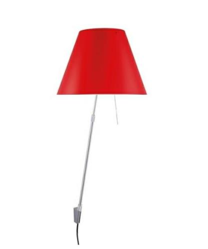 Luceplan - Costanza Wandleuchte m/Dimmer Alu/ Primary Red