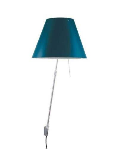 Luceplan - Costanza Wandleuchte m/Dimmer Alu/ Petrol Blue