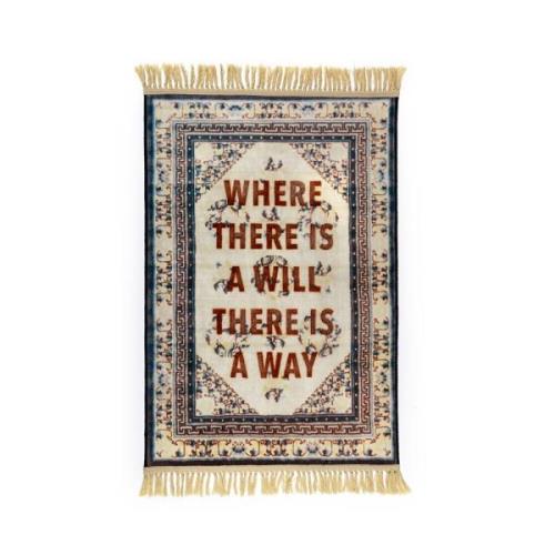 Seletti - The Way Burnt Carpet #8 80x120 Blau/Multicolor