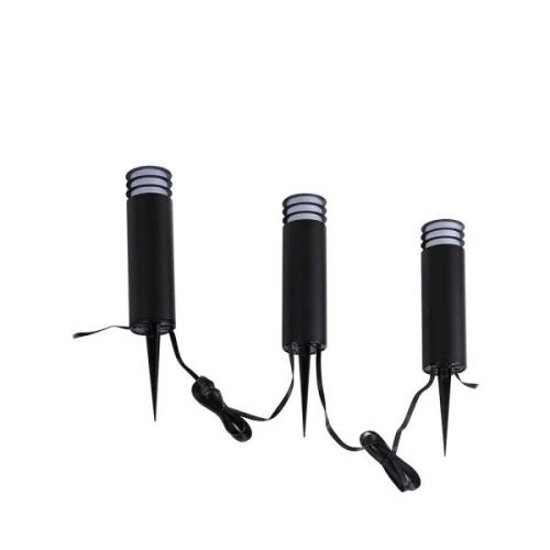 Lindby - Kaelo LED Smart Garten Leuchte w/Erdspieß 3 pcs. Schwarz