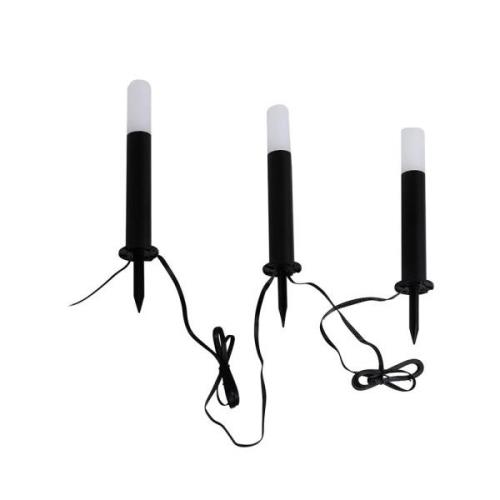 Lindby - Elvor LED Smart Garten Leuchte 3 pcs. Schwarz/Weiß