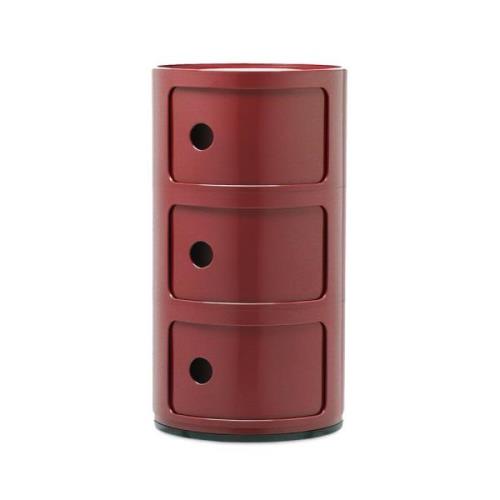 Kartell - Componibili 3 Beistelltisch Burgundy