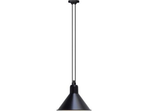 Lampe Gras - 322 L Pendelleuchte Konisch Schwarz/Kupfer Lampe Gras