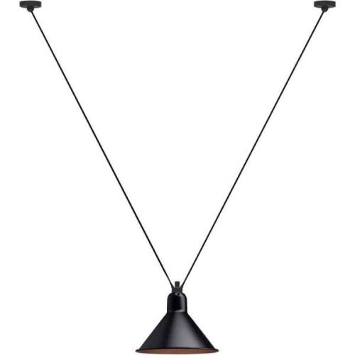 Lampe Gras - 323 L Pendelleuchte Konisch Schwarz/Kupfer Lampe Gras