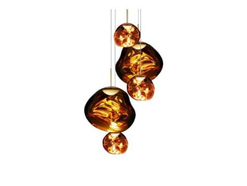 Tom Dixon - Melt Round LED Pendelleuchte Large Gold