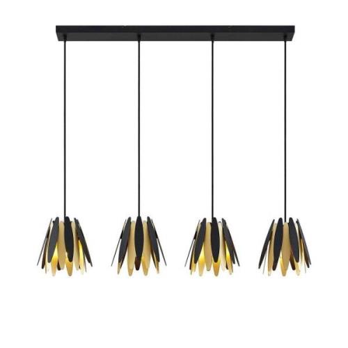 Lucande - Lounit 4 Pendelleuchte Black/Gold