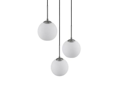 Lindby - Jurian 3 Pendelleuchte Opal/Nickel