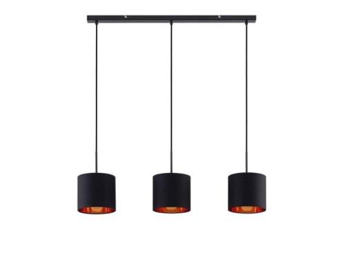 Lindby - Trinika 3 Pendelleuchte Black/Gold