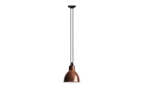 Lampe Gras - 322 XL Pendelleuchte Rund Roh Kupfer/Weiß Lampe Gras