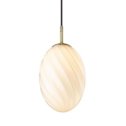 Halo Design - Twist Egg Pendelleuchte Ø15 Opal/Antique Brass