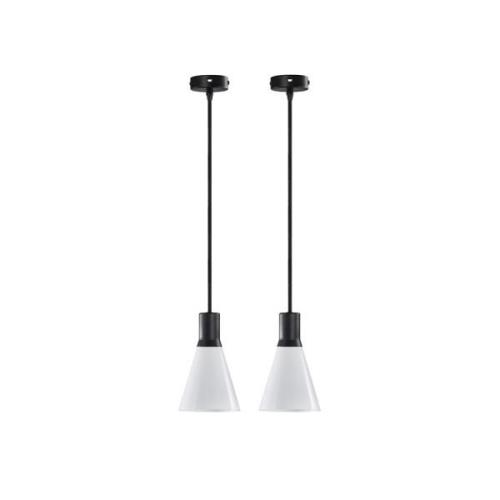 DybergLarsen - Gent Pendelleuchte 2 pcs Matt Black/Opal