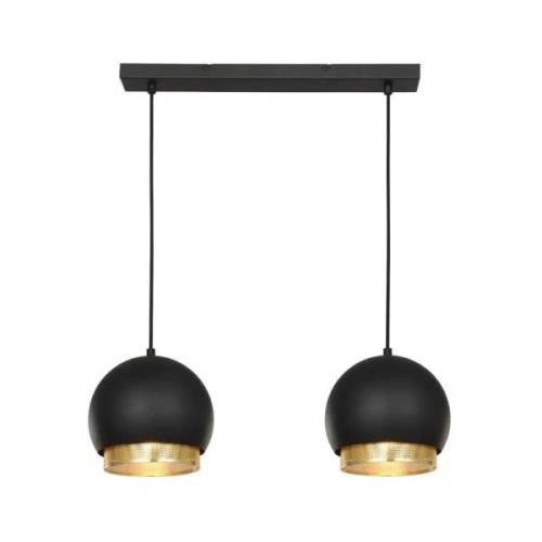 Lucande - Sivaniel 2 Pendelleuchte Black/Gold