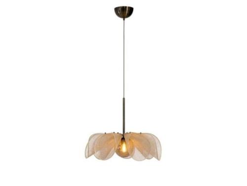 Markslöjd - Styrka Pendelleuchte Ø63 Beige/ Antique Brass/Amber