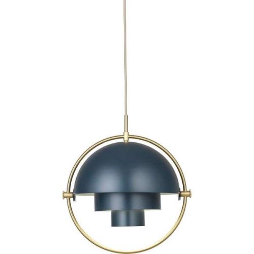 GUBI - Multi-Lite Pendelleuchte Ø36 Messing/Midnight Blue