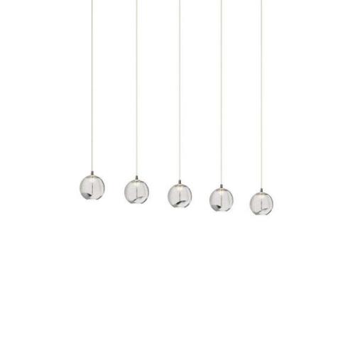 Lucande - Hayley 5 Line Pendelleuchte Clear/Chrome