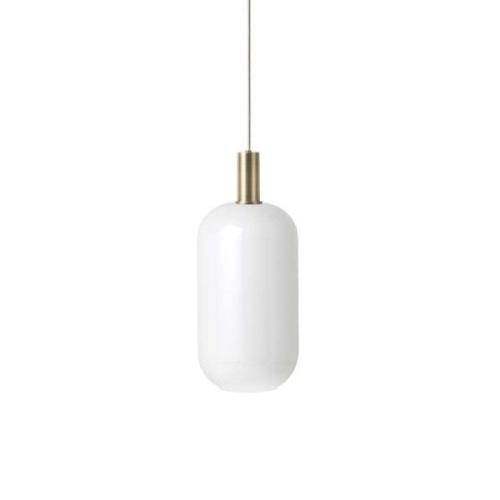 Ferm Living - Collect Pendelleuchte Opal Tall Low Brass