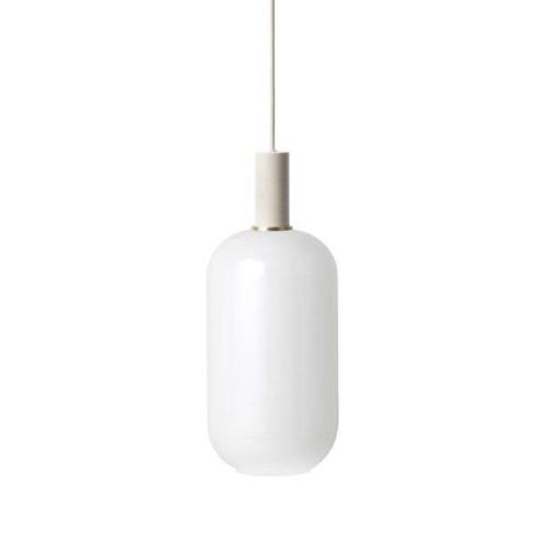 Ferm Living - Collect Pendelleuchte Opal Tall Low Light Grey