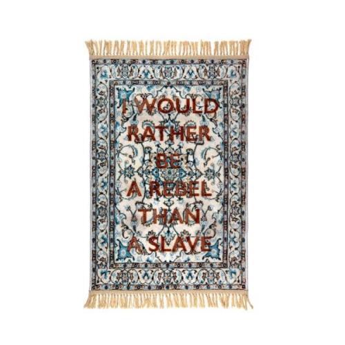 Seletti - Rebel Burnt Carpet #7 80x120 Hell Blau/Multicolor