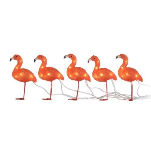 Flamingor acrylic 5pcs LED (ROT)