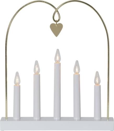 Glossy candlestick (bow) (Weiß)