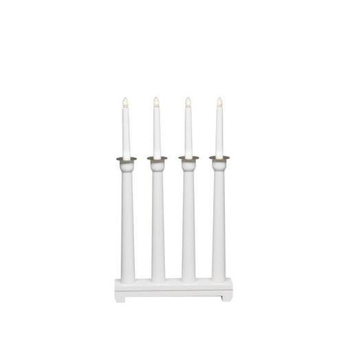 Electric candlestick 4L wood (Weiß)